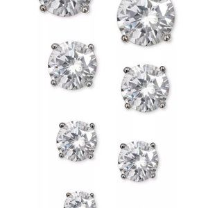 Giani Bernini Cubic Zirconia Stud 4 Pair Set
